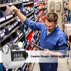 2PCS 4 Digit Number Dual Clicker Golf Hand Tally Counter Metal Handy Convenient