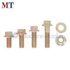521x Flanged Hex M6 M8 M10 Silver Flange Bolts Assortment Kit for Industrial use
