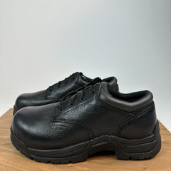New Womens Carolina CA9537 Black Leather Oxford Composite Toe Shoes Sz 9 M