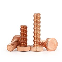 99.9% Pure Copper Allen Screws Hex Head Bolts DIN933 M3 M4 M5 M6 M8 M10 M12 M16