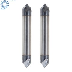 2Pc Double End 3/8″ 4 Flute 90 Degree 2-1/2″ Overall Length Carbide Chamfer Mill