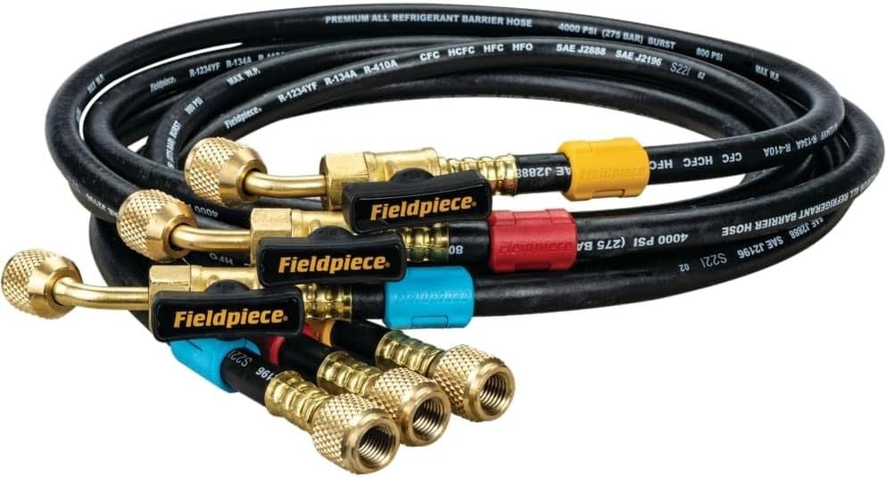 2 X Fieldpiece HR3B–1/4″Ball Valves Hose Set–3 Pack with Color Tags Free Ship US