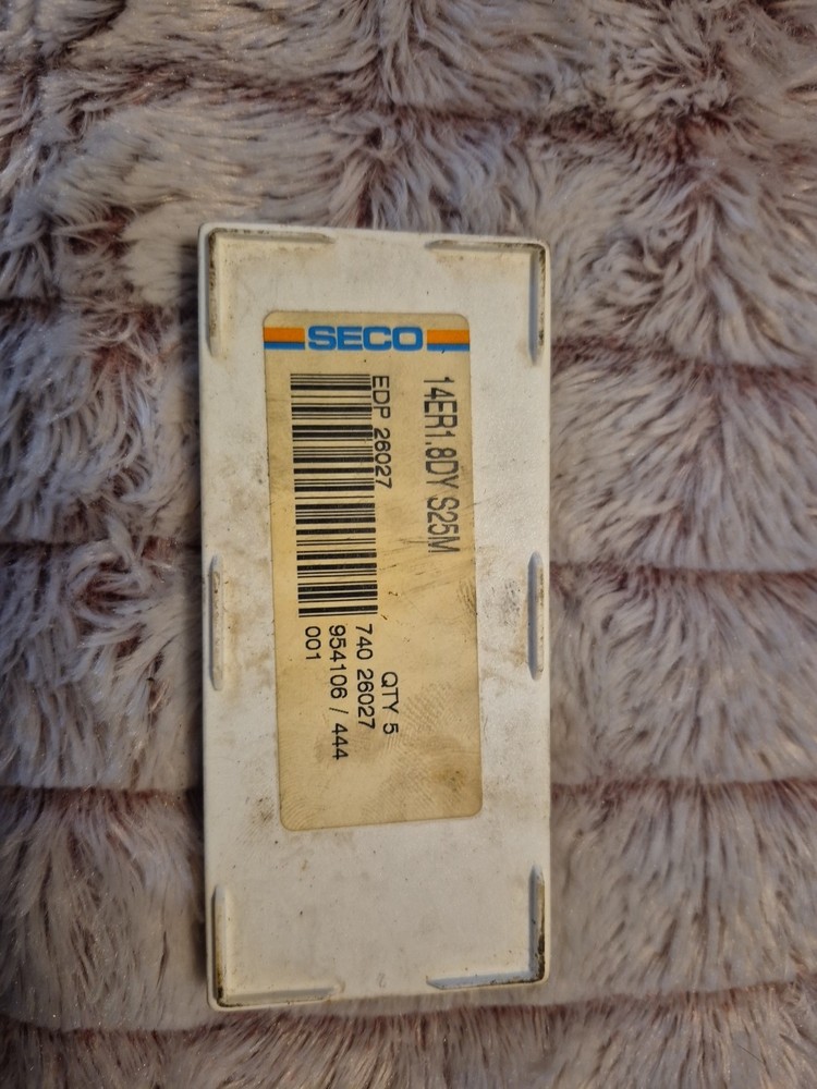 SECO 14ER 1.8DY S25M Carbide Insert 5 Piece lot New Made In Sweden