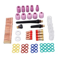 81Pcs Set TIG Welding Torch Kit Gas Lens Type 10 Glass Cup Accessories Tools♡
