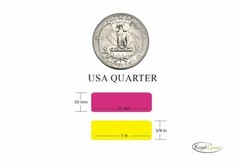 Color Coded Rectangle Labels 1 inch x 3/8 inch Stickers in Rolls for Marking