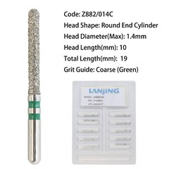 Zirconia Diamond Burs Dental Adjustment FG Round End Taper Cylinder Football