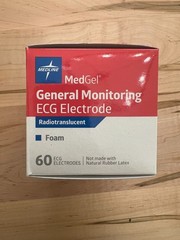 Medline ECG Radiotranslucent Foam Electrode MDSM611803R Box/60 Ex. 2/10/27