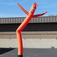 Light Blue 20ft Tall Inflatable Tube Man Air Powered Dancing Guy for Outdoors…
