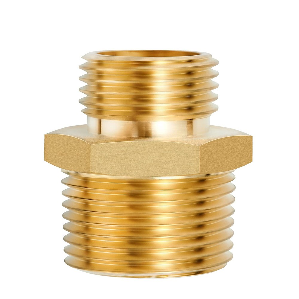 3/4″ GHT Male x 1″ NPT Male Lead-Free Brass Garden Hose Adapter Connector