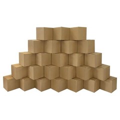 UOFFICE 25 Corrugated Boxes 14 x 14 x 14″ Cube Cardboard Shipping Box Cartons