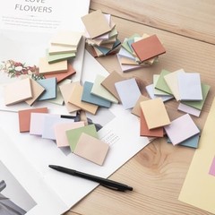 50 Pads Sticky Notes 1.5×2 Vintage Colors Self-Stick Memo Pads Office School Bul