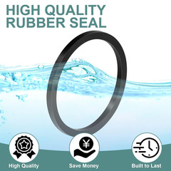 10 Pieces Compatible with Taco 007-007Rp Rubber Flange Gasket Seal, Black
