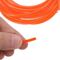 3mm Dia 3 Meters L Polyurethane Round Belts for Industry Smooth Surface Orange