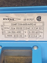 FLYGT PUMP CONTROL Box Start/Stop 356-600-A-PG-4