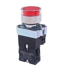 22mm Push Switch Button Momentary Metal LED Self-Reset 24V/220V Illuminated