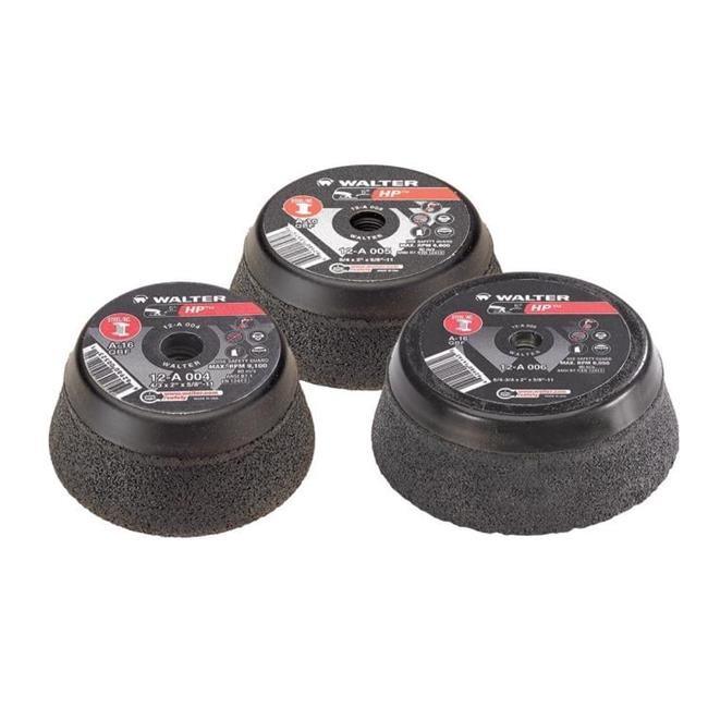Walter 12A005 5 x 0.62 in.-11 HP Cup Grinding Wheel – Arbor
