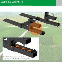 1500lbs 43″ Tractor Clamp on Pallet Forks Skid Steer Loader Bucket Quick Attach