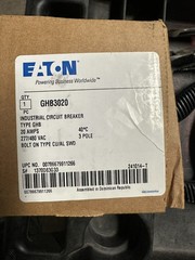 BRAND NEW IN BOX – EATON – GHB3020 – THERMAL MAGNETIC CIRCUIT BREAKER, 20A ,3P