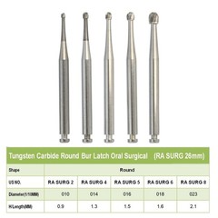 Wave Dental Carbide Burs Round Latch Bur RA 2 4 Long Surgical Bur LAOS RA SURG 4