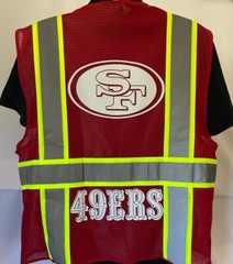 🏈🦺SAN FRANCISCO 49ERS SAFETY PPE WORK VEST W/REFLECTIVE LOGO L/XL/2X-4XL