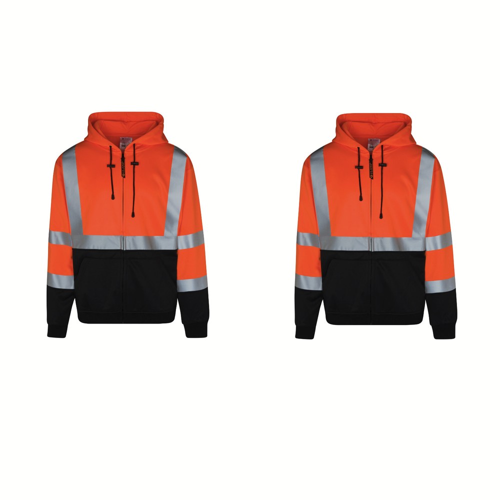 2 Pack Everyday ANSI Class 3 9oz Full-Zip Sweatshirts /Hoodie