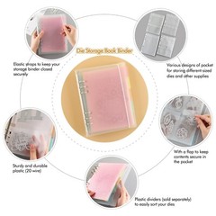 BAOFALI 40 Pages/2Set A5 6 Ring Clear Stamps Storage Embossing Folder Storage…