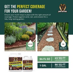 Lockscape Sticky Mulch Glue for Landscaping 1 Gallon – Lasts Up to 2 Years,