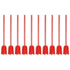 10Pcs 8.7″ ABS Plastic Silicone Resin Mixer Paddle, Red
