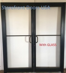 Bronze Commercial Storefront Door pair w GLASS 6’0 x 7’0