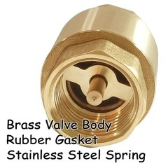 Uenede Solid Brass 1/2 Inch In-line Spring Check Valve 1/2″ NPT 1/2″NPT-1PCS