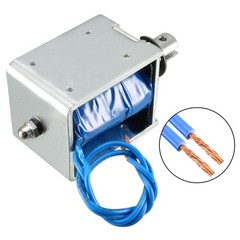 DC 24V 360mA 60N 10mm Pull Push Type Frame Linear Motion Solenoid Electromagnet