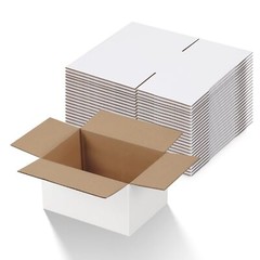 7x5x4 Inches Shipping Boxes Pack of 25 White Cardboard Corrugated Box for Mai…