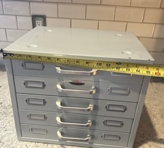 NEUMADE 5-Drawer STACKABLE Photography Metal File Cabinet 15.5” W x 13”H x 12”D