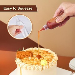 10Pcs Squeezy Condiment Bottles 100ml Plastic Squeezy Sauce Bottles with Nozzles
