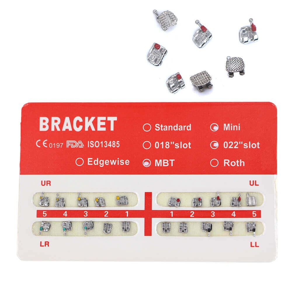 1-100 × 20pcs/kit Dental orthodontic mental bracket brace mini MBT 022 345 hooks