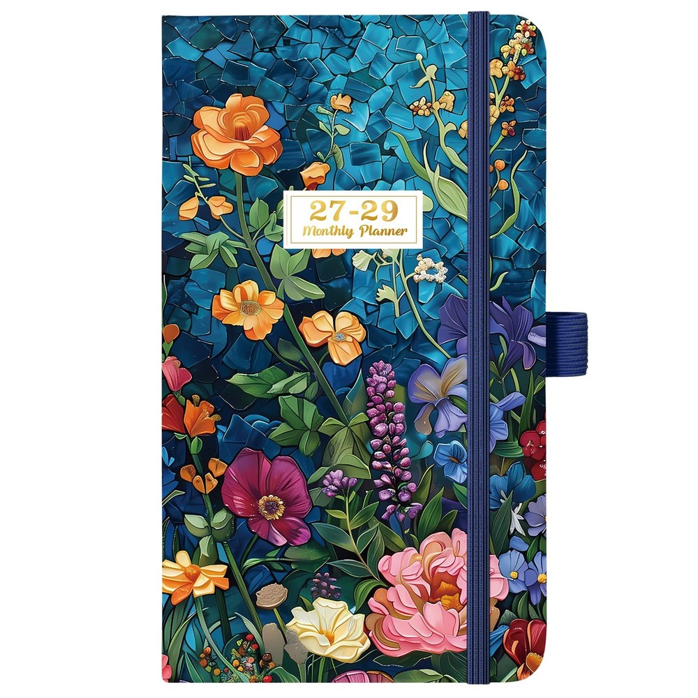 2027-2029 Pocket Planner Calendar 3 Year Monthly 6.3 x 3.7 Inner Pen Holder