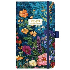 2027-2029 Pocket Planner Calendar 3 Year Monthly 6.3 x 3.7 Inner Pen Holder