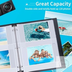 30 Pack Photo Sleeves for 3 Ring Binder (4×6, for 120 Photos), Archival Page Pro