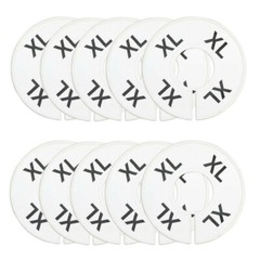10 pcs Rack Divider Size XL X-Large White Round Ring Sizing Hanger Retail label