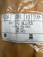 Mapa Triple Polymer 20 Mil unlined Rubber gloves Size 11 made in USA anti-c 72PR
