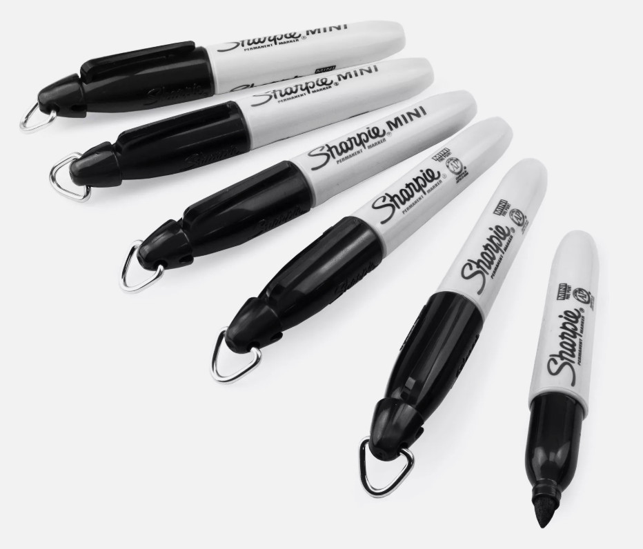 Sharpie Mini Permanent Marker – Bullet Tip – Fine Point – Black – Pack of 6