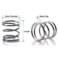 10Pcs Wire Dia 1.6mm / 1.8mm 304 Stainless Steel Compression Spring OD 10mm-30mm