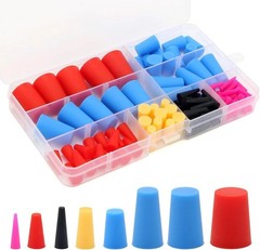 110 Pcs Silicone Rubber Tapered Plug High Temperature Resistant Assortment Kit