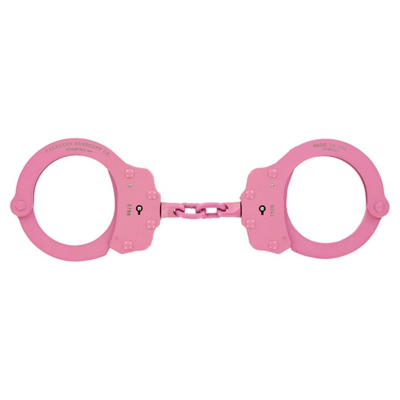 Peerless Model 750C Chain-Linked Colored Handcuffs & Keys 750P Cuffs, Pink