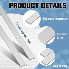6061 T6 Aluminum Flat Bar 1/8″ x 1″ x 16″ Solid 3mm Aluminum Plate 8 Inch Bar