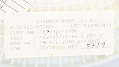 M22759/11-18-9 18AWG Silver Coated Copper PTFE Insulated Wire, White, 527ft