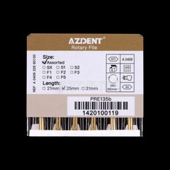 10Box AZDENT Dental Endodontic Gold Taper NITI Rotary Files Engine Use 25mm