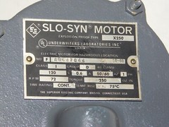 Superior Electric SLO-SYN Explosion Proof Type X250 Servo Motor 120V 72 RPM Unit