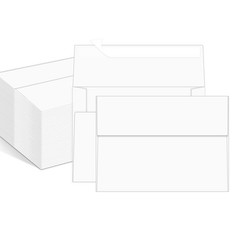 VeriPap 100 Packs 5×7 envelopes, A7 White Envelopes 5.25 x 7.25 inches,