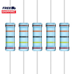 5W Metal Film Resistor Kit from 1 Ohm to 1M Ohm 25 Values 5 Watt 1% Resistors As